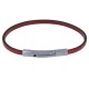 Bracelet Femme Cuir Simple Plat Fermoir Acier Inoxydable