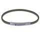 Bracelet Femme Cuir Simple Plat Fermoir Acier Inoxydable