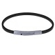 Bracelet Femme Cuir Simple Plat Fermoir Acier Inoxydable