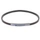 Bracelet Femme Cuir Simple Plat Fermoir Acier Inoxydable