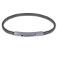 Bracelet Femme Cuir Simple Plat Fermoir Acier Inoxydable