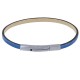 Bracelet Femme Cuir Simple Plat Fermoir Acier Inoxydable