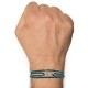 Bracelet Mixte Argent 925 Mousqueton Pivotant et Lien en Paracorde