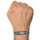 Bracelet Mixte Argent 925 Mousqueton Pivotant et Lien en Paracorde