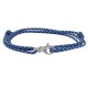 Bracelet Mixte Argent 925 Mousqueton Pivotant et Lien en Paracorde