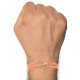 Bracelet Mixte Argent 925 Mousqueton Pivotant et Lien en Paracorde