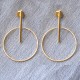 Boucles d'Oreilles Laiton Doré Tige et Anneau
