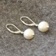 Boucles d'Oreilles Dormeuse Argent 925 et Perle de Culture