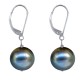 Boucles d'Oreilles Dormeuse Argent 925 et Perle de Culture