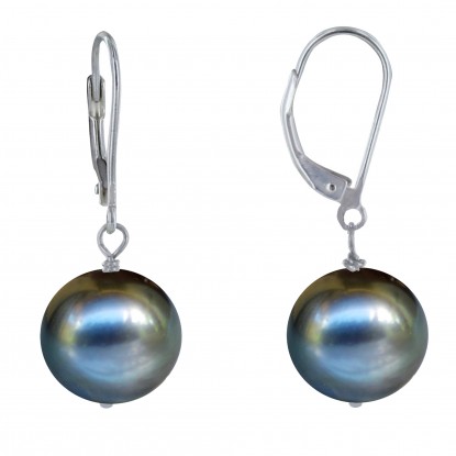 Boucles d'Oreilles Dormeuse Argent 925 et Perle de Culture