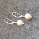 Boucles d'Oreilles Dormeuse Argent 925 et Perle de Culture