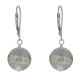 Boucles d'Oreilles Dormeuse Argent 925 et Perle de Labradorite