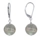 Boucles d'Oreilles Dormeuse Argent 925 et Perle de Labradorite