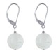 Boucles d'Oreilles Dormeuse Argent 925 et Perle de Pierre de Lune
