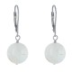 Boucles d'Oreilles Dormeuse Argent 925 et Perle de Pierre de Lune
