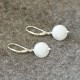 Boucles d'Oreilles Dormeuse Argent 925 et Perle de Pierre de Lune