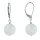 Boucles d'Oreilles Dormeuse Argent 925 et Perle de Pierre de Lune