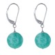 Boucles d'Oreilles Dormeuse Argent 925 et Perle d'Amazonite