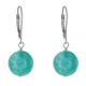 Boucles d'Oreilles Dormeuse Argent 925 et Perle d'Amazonite