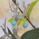 Boucles d'Oreilles Dormeuse Argent 925 et Perle d'Amazonite