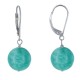 Boucles d'Oreilles Dormeuse Argent 925 et Perle d'Amazonite