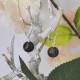 Boucles d'Oreilles Dormeuse Argent 925 et Perle Oeil de Tigre