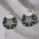 Boucles d'Oreilles Argent 925 Disque Etoile de Mer