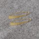 Boucles d'Oreilles Argent 925 Brossé Long Triangle