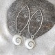 Boucles d'Oreilles Argent 925 Grand Oeil de Sainte Lucie Rond