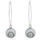 Boucles d'Oreilles Argent 925 Grand Oeil de Sainte Lucie Rond