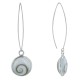 Boucles d'Oreilles Argent 925 Grand Oeil de Sainte Lucie Rond