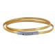 Bracelet Femme Double Tour Cuir Plat Brillant pour Poignet de 18cm