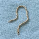  Bracelet Plaqué Or Mailles Corde 3mm
