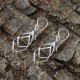 Boucles d'Oreilles Argent 925 Losanges Entrelacés