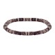 Bracelet Homme Elastique Anneaux de Coquillage Marron et Beige
