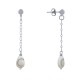 Boucles d'Oreilles Chainette Laiton et Goutte Oeil de Sainte Lucie