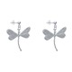 Boucles d'Oreilles Clous Laiton et Libellule