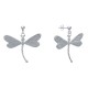 Boucles d'Oreilles Clous Laiton et Libellule