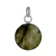 Pendentif Argent 925 Rond Lisse de Labradorite