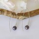 Boucles d'Oreilles Argent 925 Rhodié Crochet Perle de Culture 6 mm - Classics