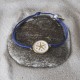 Bracelet Lien Médaille en Laiton Etoile émaillée Blanche
