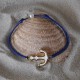 Bracelet Lien Médaille en Laiton Ancre émaillée Blanche