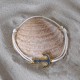 Bracelet Lien Médaille en Laiton Ancre émaillée Bleu Foncé
