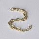 Bracelet Acier Doré Maillons Ovales Lisses et Striés