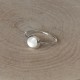  Bague Argent 925 Petit Rond de Nacre Ivoire