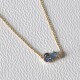 Collier Plaqué Or 5 Strass Ovale et Ronds