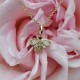 Collier Plaqué Or Abeille et Strass