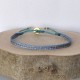 Bracelet Lien Tissé Bleu Losanges Marrons