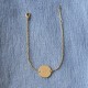 Bracelet Plaqué Or Médaille Ronde Love