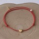 Bracelet Lien Plaqué Or Mini Coeur